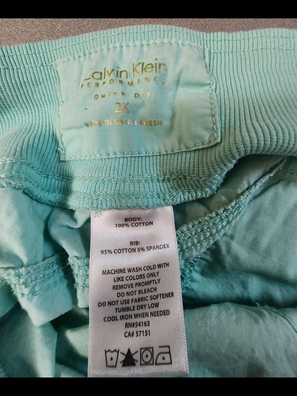 Calvin Klein Performance Light Aqua Athleisure Shorts - Picture 4 of 7